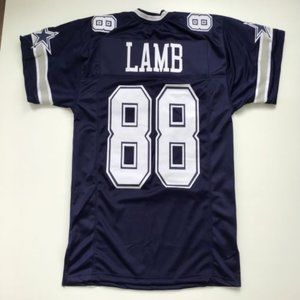 UNSIGNED CUSTOM Stitched CeeDee Lamb Blue  Jersey M L XL 2XL